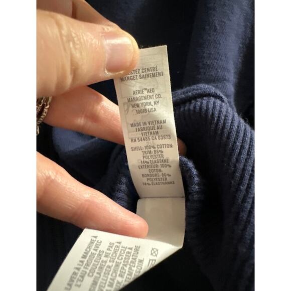 Offline By Aerie Full Zip Hoodie Womens Size Small Blue Drawstring Long Sleeves - Picture 4 of 6